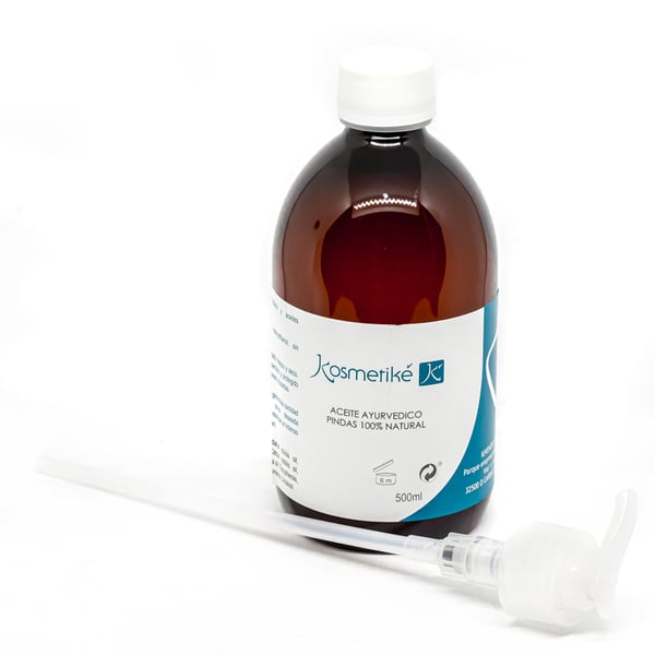 Olio Ayurvedico Pindas 100 % Naturale Kosmetiké Profesional 500 cc