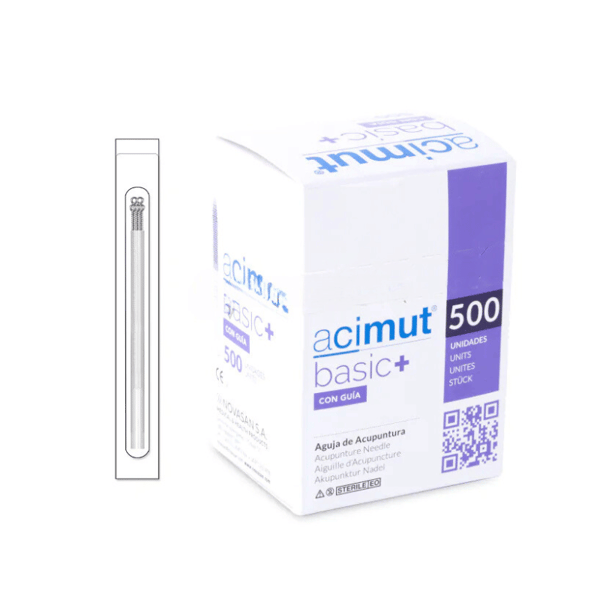 Ago per agopuntura - Tipo cinese con manico in argento con testina e guida (Azimuth Basic+) 500 unità: Il miglior rapporto qualità-prezzo sul mercato