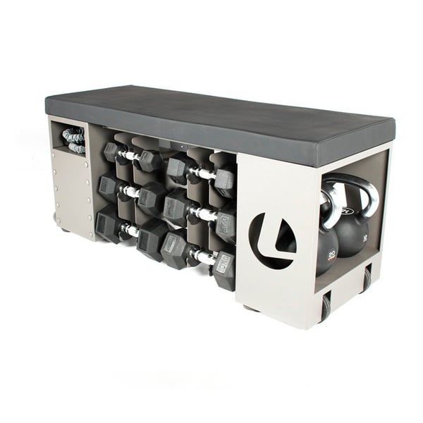 Panca fitness funzionale O'Live: deposito di materiale e allenamento muscolare in un unico dispositivo