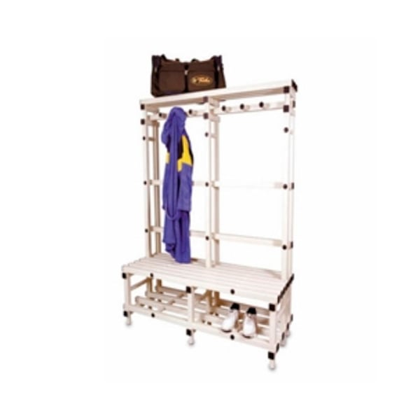 Panca componibile con appendiabiti e ripiano di due metri