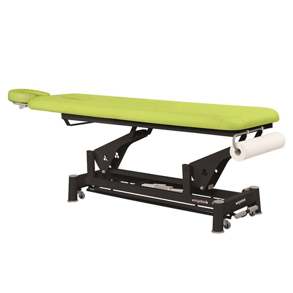 Barella elettrica ecoposturale: una scocca con struttura a biella nera e poggiatesta T43 (70 x 188 cm)