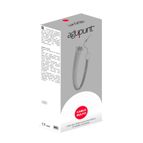 Cavo Octopus a 8 uscite progettato per essere utilizzato con l'apparecchiatura portatile per elettroterapia multi-opzione APS-e4