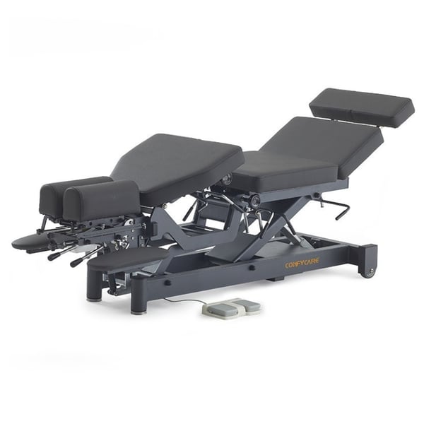 Lettino osteopatico Call Pro con gocce Coinfycare: sei sezioni, precisione ed ergonomia per professionisti sanitari.