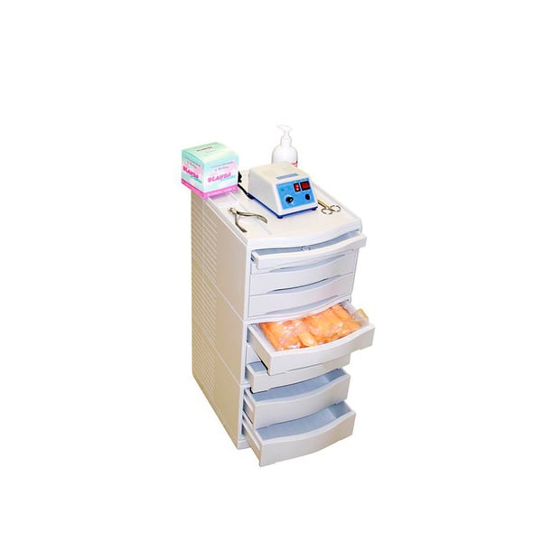 Carrello servitore con cassetti 30x70x38