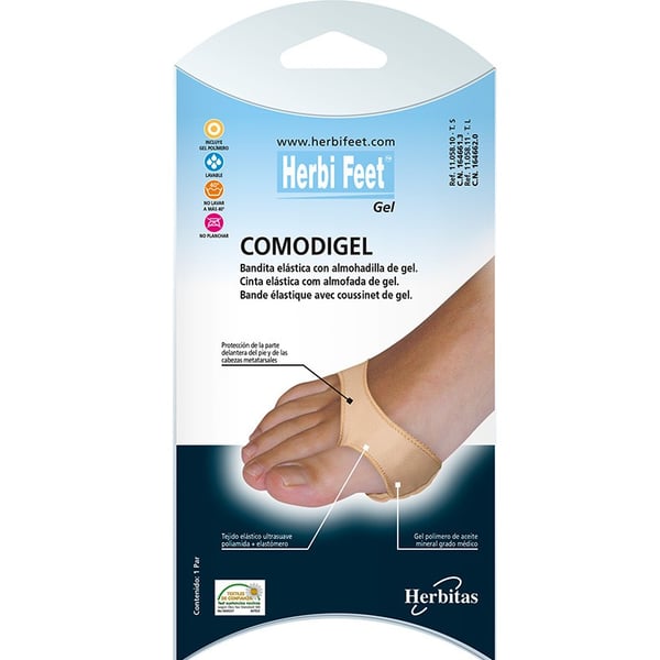 Comodigel Taglia S e L: Fascia elastica con gel per proteggere la parte anteriore del piede