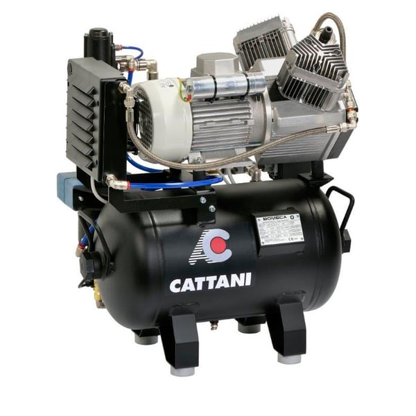 Compressore Cattani AC 200. Per due/tre dispositivi odontoiatrici con asciugatore e senza olio