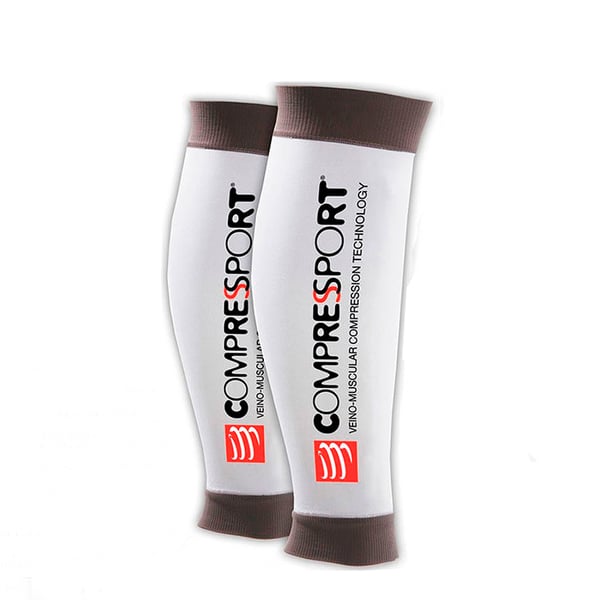 ULTIME MISURE - Compressport R2 Compressione polpaccio medio - Bianco (Taglia S)