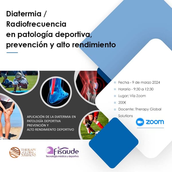 DIATERMIA A RADIOFREQUENZA NELLA PATOLOGIA DELLO SPORT, PREVENZIONE E ALTA PRESTAZIONE - VIA ZOOM - 9-3-2024