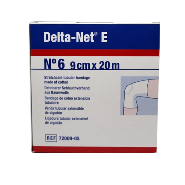 Delta-Net Nº 6 Testa e Gambe: bendaggio tubolare estensibile 100% cotone (9 cm x 20 metri)