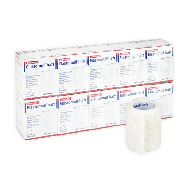 Elastomull Haft 6 cm x 4 m: benda di garza elastica coesiva
