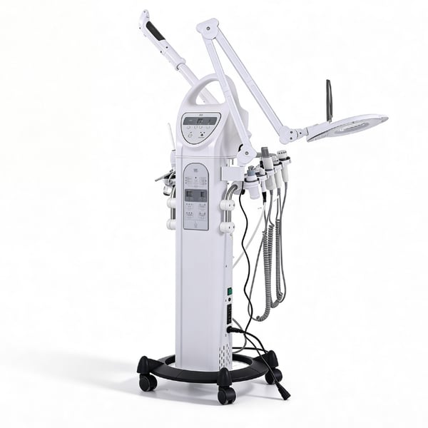 Apparecchiatura estetica multifunzionale professionale Entir: torre digitale multifunzione professionale 9 in 1, essenziale per i trattamenti estetici.