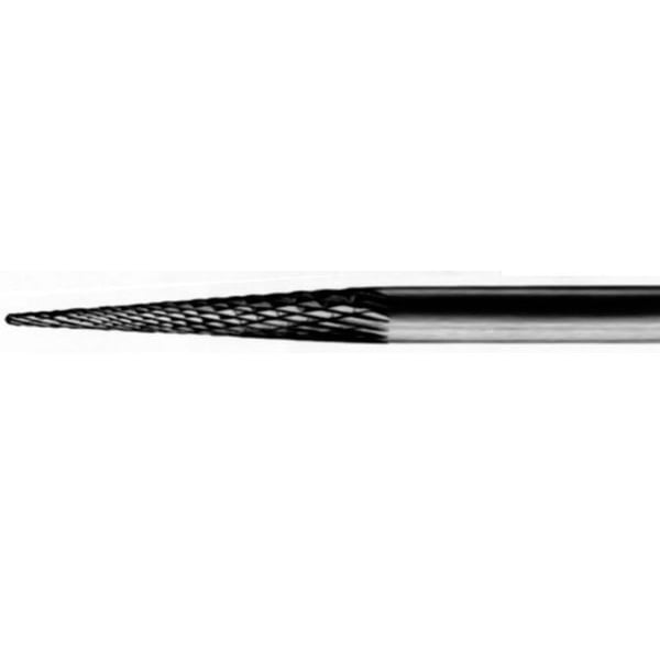 Fresa in carburo di tungsteno 1521: abrasione medio-fine. Ideale per rifinire la ruvidità delle unghie