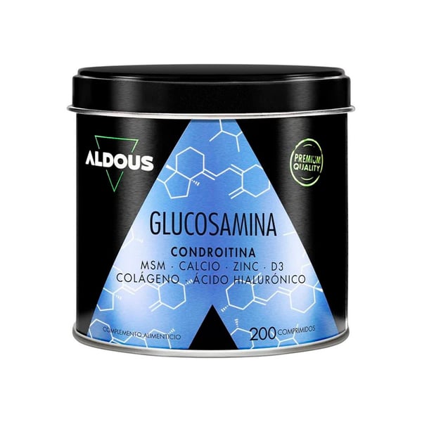 Glucosamina con condroitina, MSM, vitamine e minerali Aldous (200 compresse)