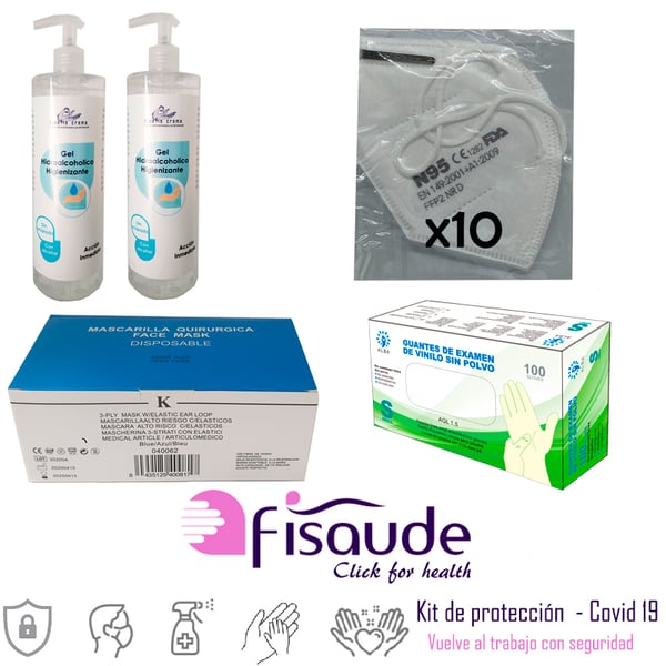 Kit di protezione sanitaria - Covid 19: rimettiti al lavoro in totale sicurezza (taglia XL)