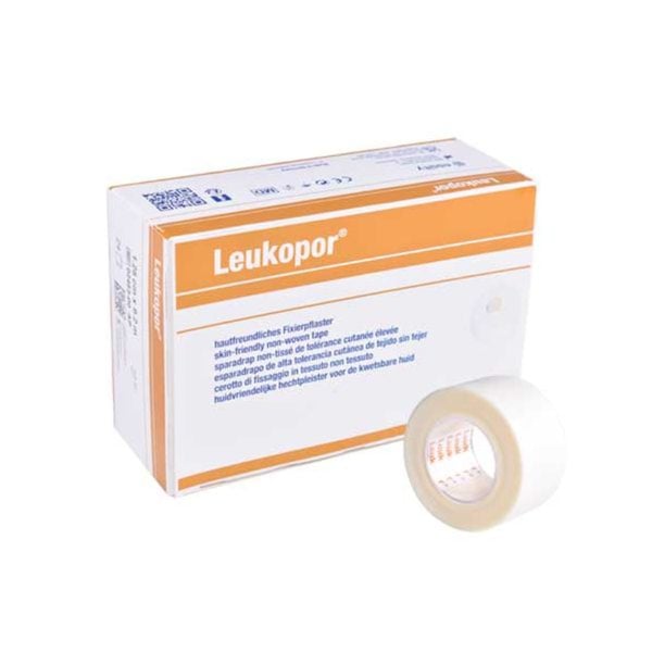 Leukopor 2,5 cm x 9,2 metri: Nastro adesivo in carta microporosa (scatola da 12 unità)