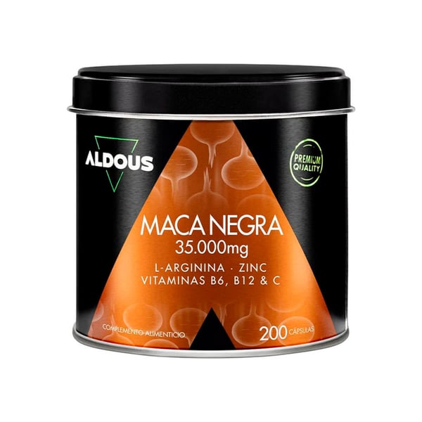 Maca nera con L-Arginina, Zinco e Vitamine Aldous (200 capsule)