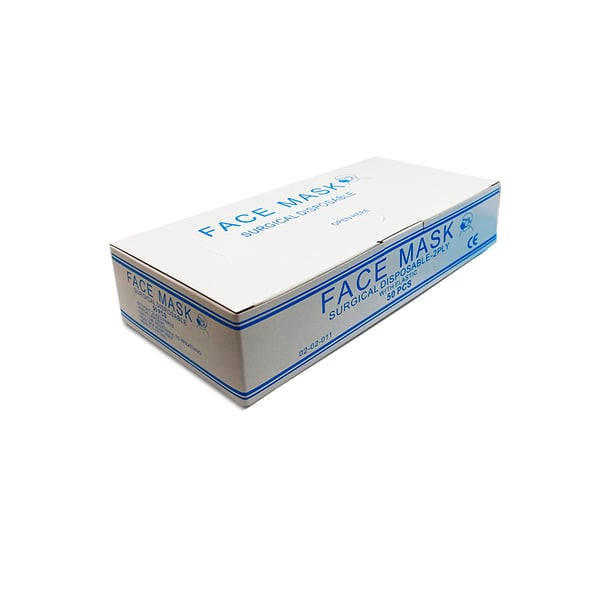 Maschera a doppio strato con elastici: nessun odore, traspirante, ipoallergenico (scatola da 50 unità)