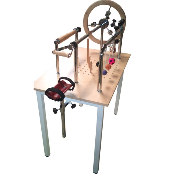 Tavolo per esercizi di mani e tendini dipinti