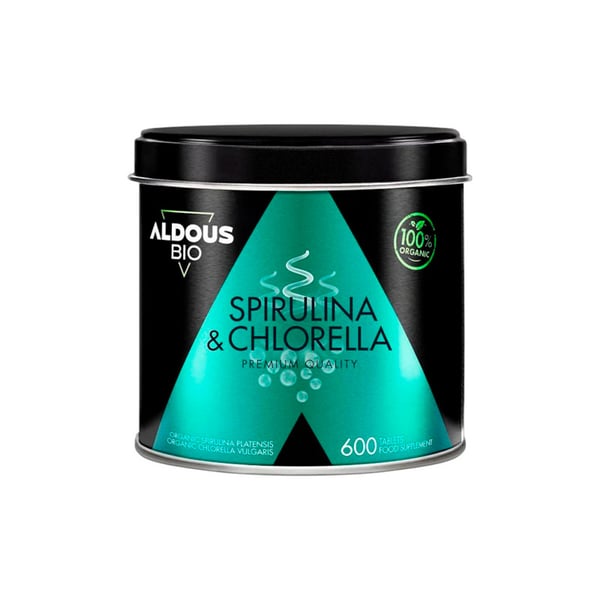 Mix di spirulina e clorella biologica Aldous (600 compresse)