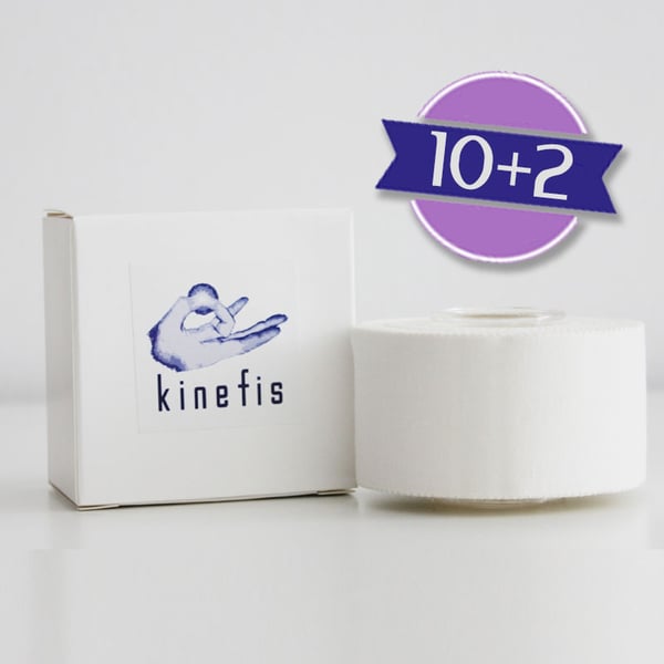 OFFERTA 10 + 2: Nastro Kinefis eccellente colore bianco 3,75 cm x 10 m