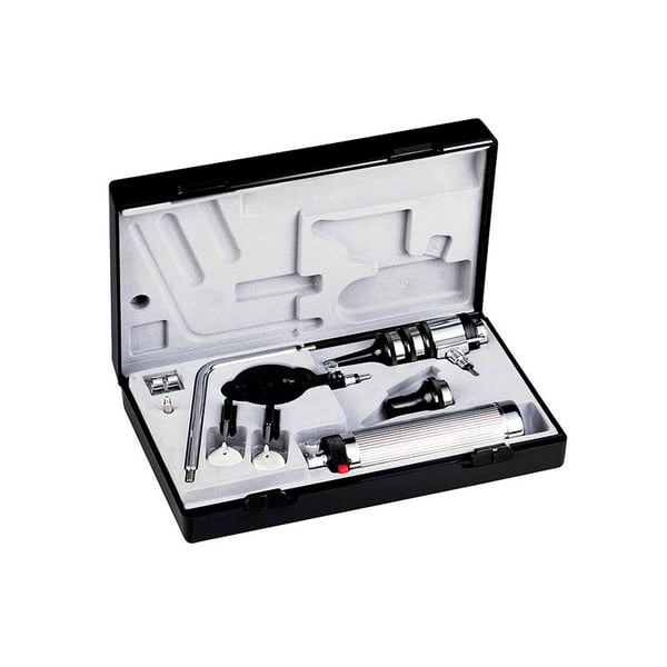 Manico a batteria tipo C con reostato, speculum nasale 9mm Riester economy, vuoto 2,7V