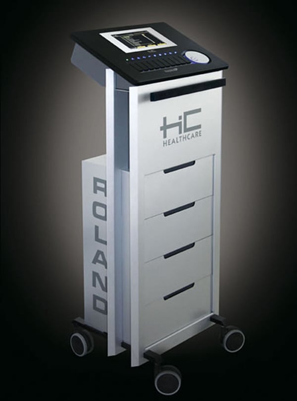 Unità per terapia con onde d'urto Shocklogar, con carrello