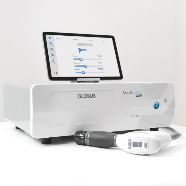 Onde d'urto radiali Shockwave 2000 Med Line: generatore pneumatico e 66 programmi di trattamento