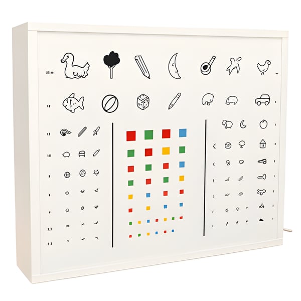 Ottotipo per la valutazione dell'acuità visiva nei bambini