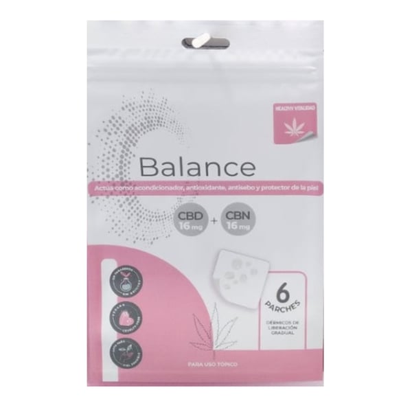 Cerotto transdermico CBD + CBN Menstrual Healthy Vitality® Balance per donne 32 mg: Sollievo naturale dai dolori mestruali con rilascio prolungato di 24 ore (6 unità)