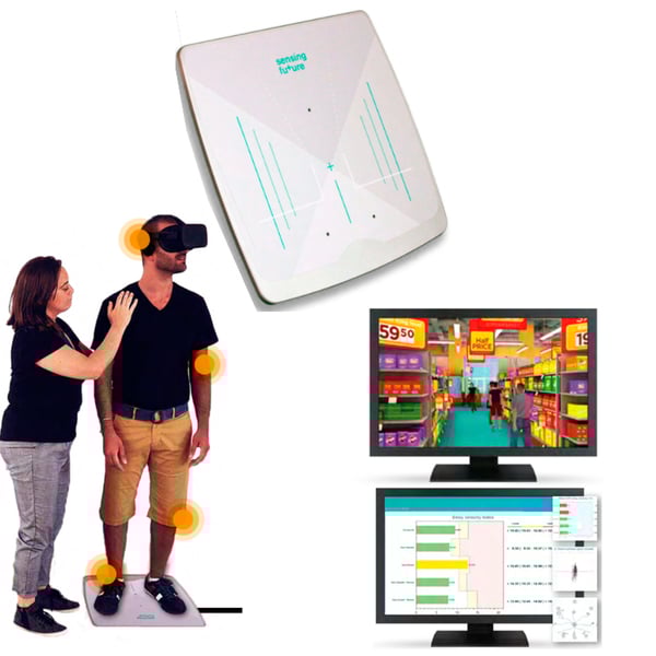 PhysioSensing Vestibular: piattaforma di forza V Vertigo e software di equilibrio per la riabilitazione vestibolare