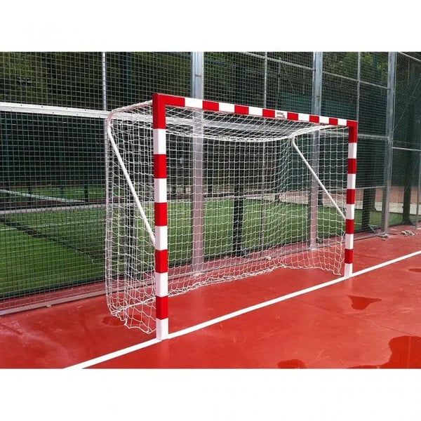 Set di 2 porte fisse in alluminio per futsal e pallamano
