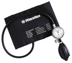 Misuratori di pressione aneroidi neri Riester minimus II, bracciale pediatrico con velcro ULTIME UNITÀ!