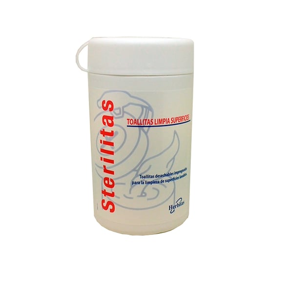 Salviette disinfettanti Sterilitas - Barattolo da 120 pz. con clorexidina