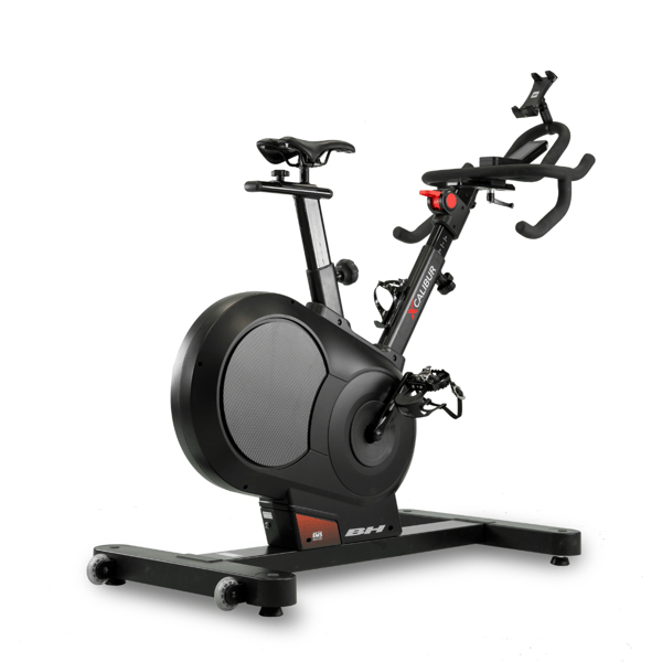 BH Fitness Xcalibur EMS Indoor Bike: Smart Bike con sistema EMS e comandi al manubrio che offre un allenamento silenzioso al 100%