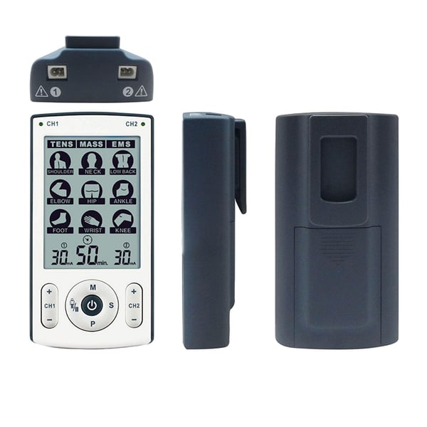 Portable Digital Tens + Ems (due uscite): tre modalità di terapia e 78 programmi
