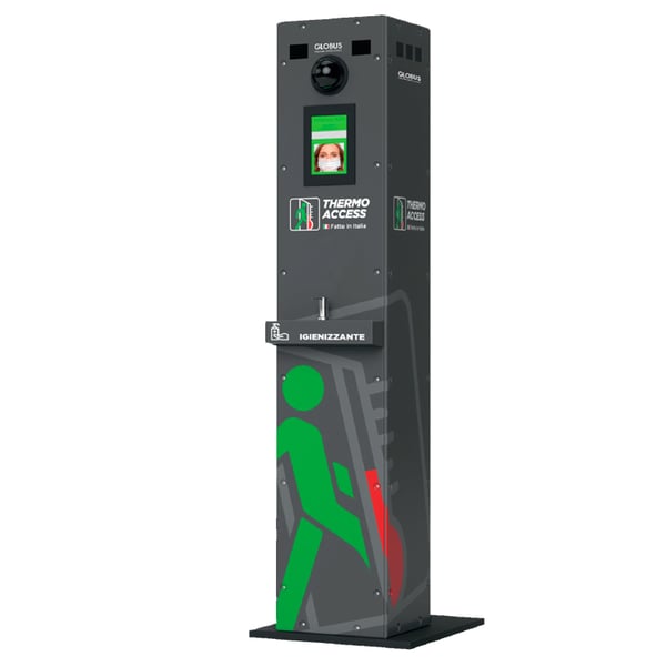 Thermo Access Controllo accessi Totem con rilevatore di temperatura corporea: rileva istantaneamente la temperatura
