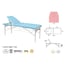 Barella pieghevole ecoposturale: due corpi, con struttura in alluminio e gambe regolabili (70 x 182 cm)