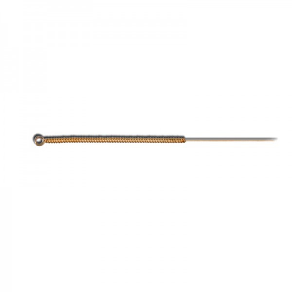Aghi Agopuntura Tipo Cinese con Testa e senza Guida, Bagnati nell’Oro da 18 carati Zelong 0.22X25 mm