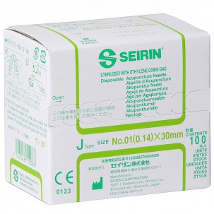 Aghi Seirin Tipo J con Manico in Plastica Con Guida 0.14x30 mm (color verde chiaro)
