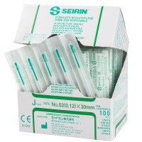 Aghi Seirin Tipo J con Manico in Plastica Con Guida 0.12x30 mm (color verde scuro) Aghi Seirin Tipo J con Manico in Plastica Con Guida 0.12x30 mm (color verde scuro)