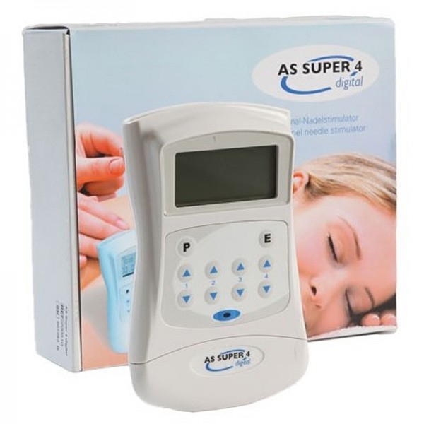 Come elettrostimolatore per agopuntura digitale Super 4: 30 programmi con 4 canali fino a 8 aghi Come elettrostimolatore per agopuntura digitale Super 4: 30 programmi con 4 canali fino a 8 aghi