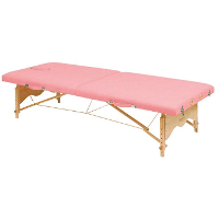 Tavolo pieghevole Ecoposturale: due corpi, con struttura in legno e disegno speciale per tecniche Shiatsu (70 x 182 cm)