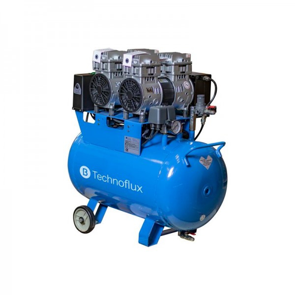 Compressore technoflux a due testate a quattro cilindri da 50 litri: ideale per attrezzature leggere
