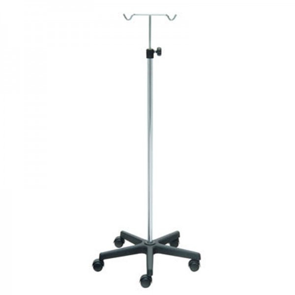 Portaflebo Kinefis in acciaio inossidabile con base in PVC e due ganci in acciaio inossidabile Portaflebo Kinefis in acciaio inossidabile con base in PVC e due ganci in acciaio inossidabile