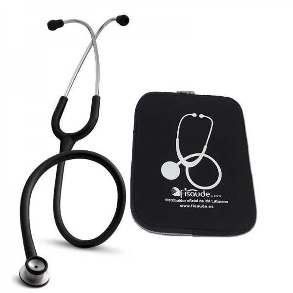 Stetoscopio neonatale Littmann Classic II (colore nero) + custodia protettiva imbottita regalo