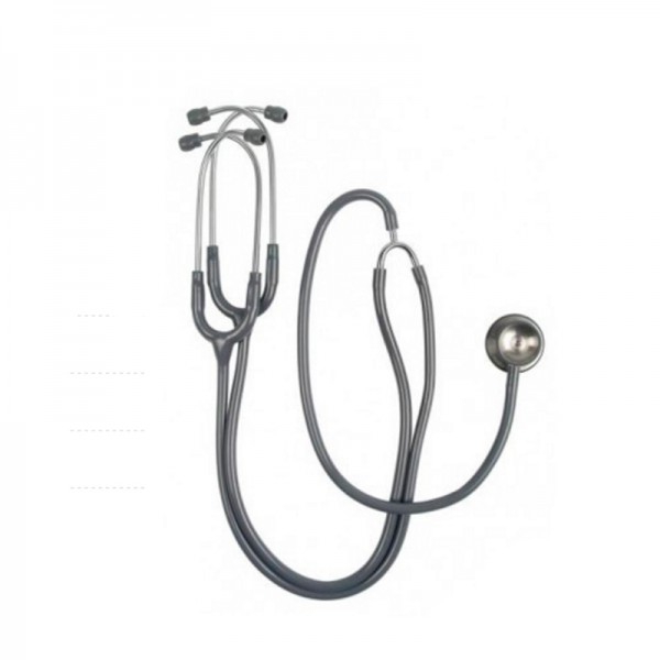 Stetoscopio didattico duplex Riester: in acciaio inossidabile, con due archi, in scatola di cartone (grigio ardesia)
