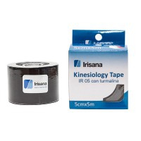 Nastro Kinesiologico Irisana con Tormalina colore nero 5cmx5m