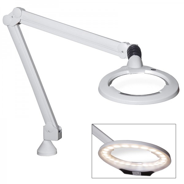 Lampada d'ingrandimento Circus LED 10W con cinque diottrie: estrema qualità della luce per i lavori più impegnativi Lampada d'ingrandimento Circus LED 10W con cinque diottrie: estrema qualità della luce per i lavori più impegnativi