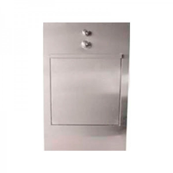 Lavabanca a vista con flussante in acciaio inox e vasca temporizzata: supporto letto interno (45 x 30 x 75 cm)