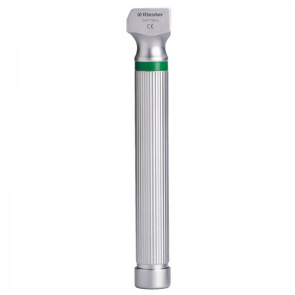 Impugnatura per laringoscopi Riester non ricaricabili per batterie tipo AA, Ø 19 mm, XL 2,5 V. per lame con F.O. Impugnatura per laringoscopi Riester non ricaricabili per batterie tipo AA, Ø 19 mm, XL 2,5 V. per lame con F.O.